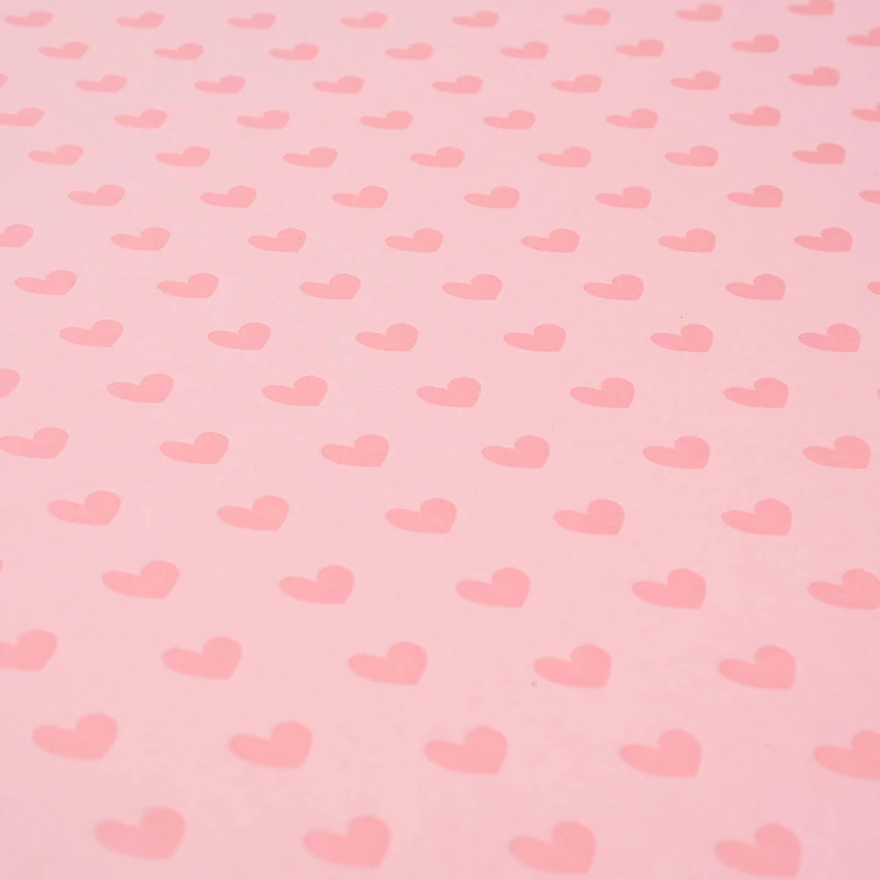 Pink Foil Heart Paper by Recollections®, 12" x 12"