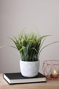 10" Green Spring Time Easter Grass & Egg Floral Arrangement