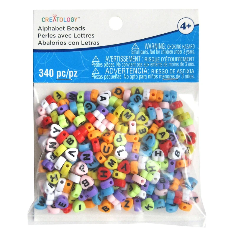 7mm Bright Heart-Shaped Alphabet Beads by Creatology™