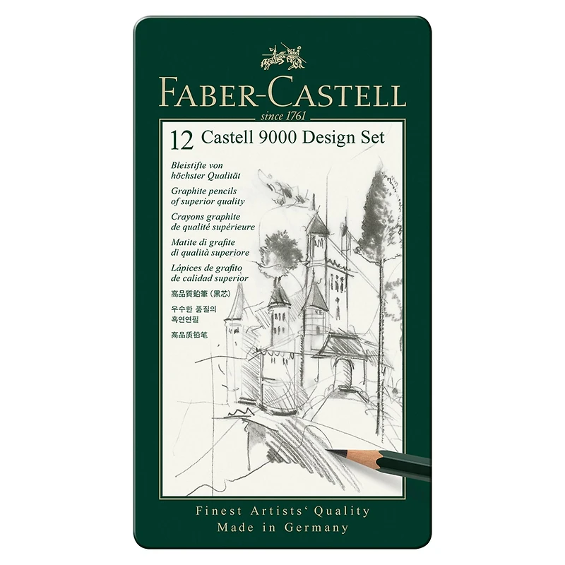 Faber-Castell® 9000 12 Pencil Design Tin Set