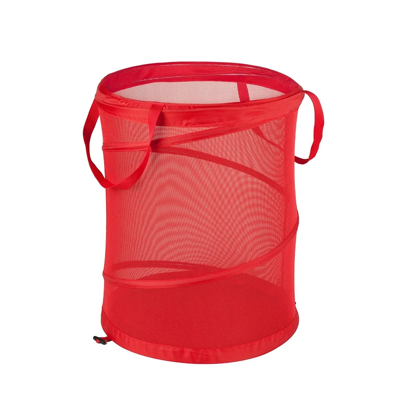 Honey Can Do 23.5" Red Large Mesh Pop Open Hamper