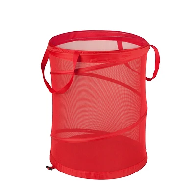 Honey Can Do 23.5" Red Large Mesh Pop Open Hamper