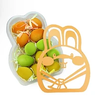 Set of 12 Orange, Green and Yellow Spring Easter Egg Ornaments