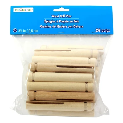 12 Packs: 24 ct. (288 total) Wood Doll Pins by Creatology™