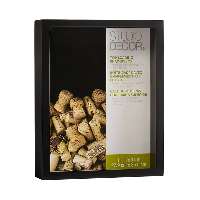 11" x 14" Black Top-Loading Shadow Box by Studio Décor®