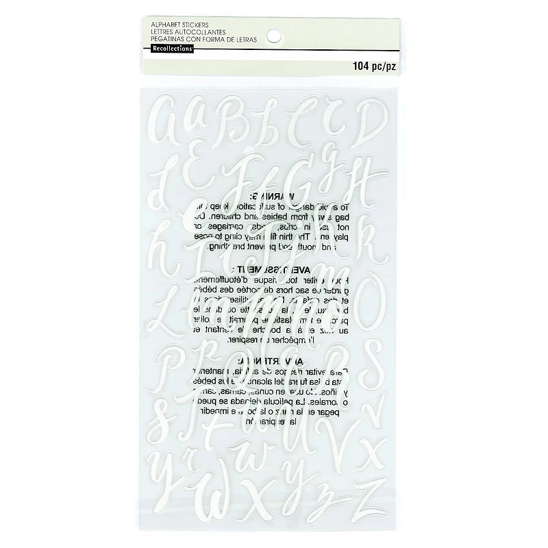 White Glitter Alphabet Stickers by Recollections™