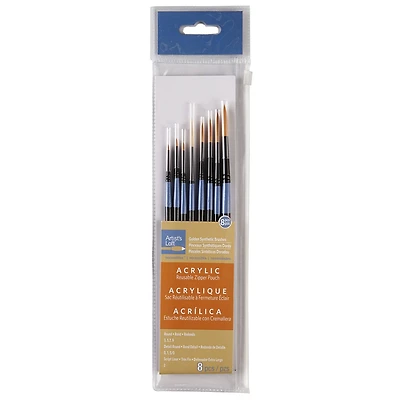 Necessities™ Golden Synthetic Round Acrylic Brushes By Artist's Loft®