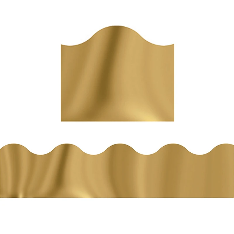 Terrific Trimmers® Gold Metallic Scalloped Borders, 195ft.