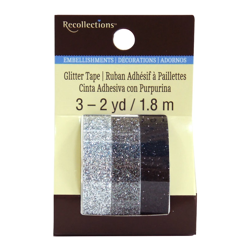 Silver & Black Glitter Tape by Recollections™