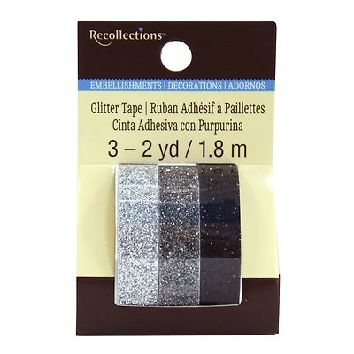 Silver & Black Glitter Tape by Recollections™