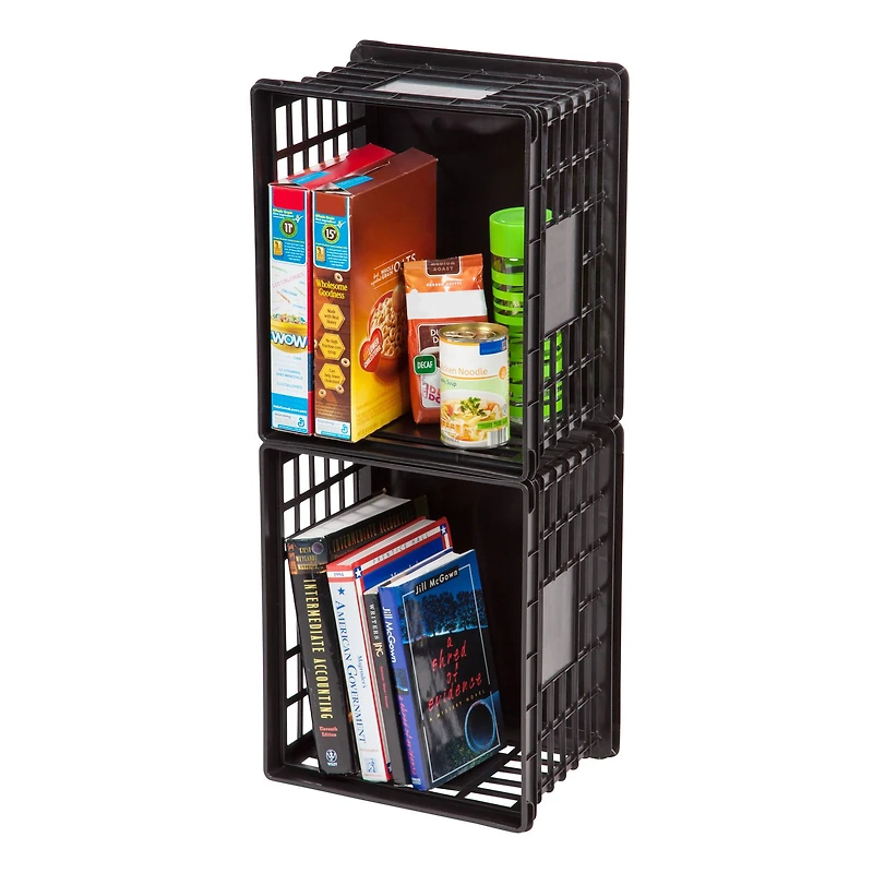 Iris® Black Letter/Legal File Crate, 3 Pack