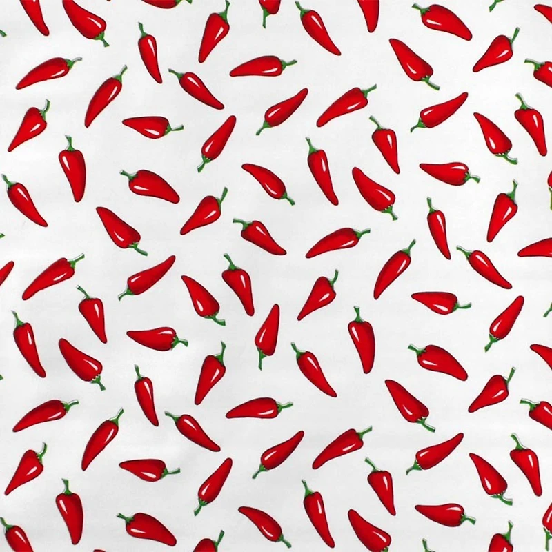 Red/White Chiles Oilcloth