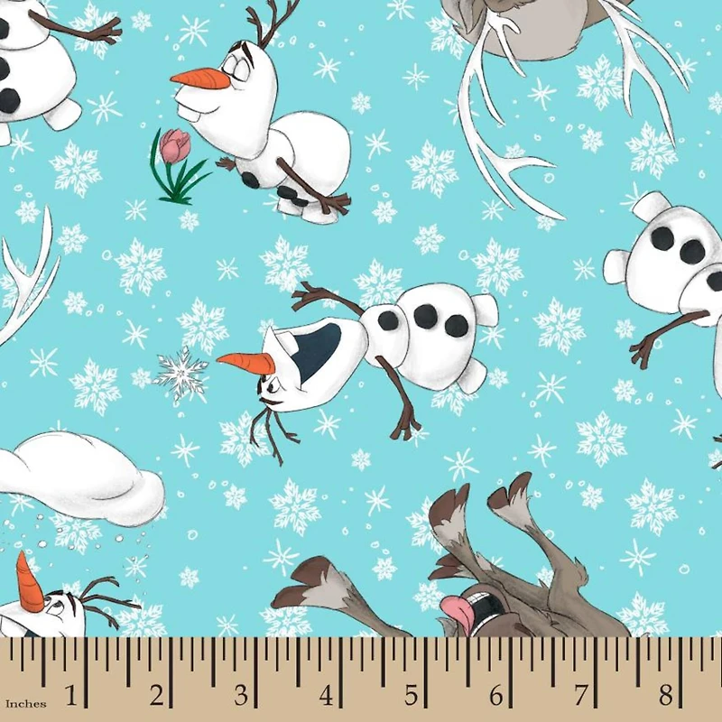 Disney® Frozen Olaf and Sven Toss Cotton/Spandex Fabric
