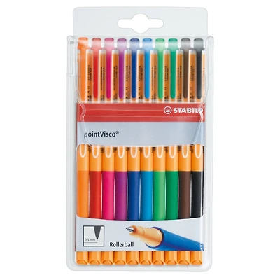 Stabilo® PointVisco 10 Color Pen Wallet Set
