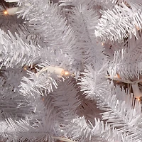 7.5 ft. Pre-Lit Kingswood™ White Fir Pencil Artificial Christmas Tree, Clear Lights