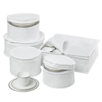 Honey Can Do White Dinnerware Storage Set, 5 Pieces