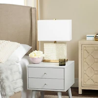 Delia Table Lamp in Creme Alligator