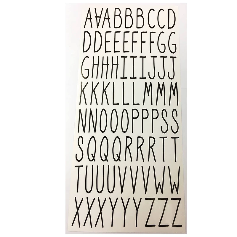Black Narrow Alphabet Stickers by Recollections™