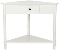 Gomez Corner Table in Distressed Cream