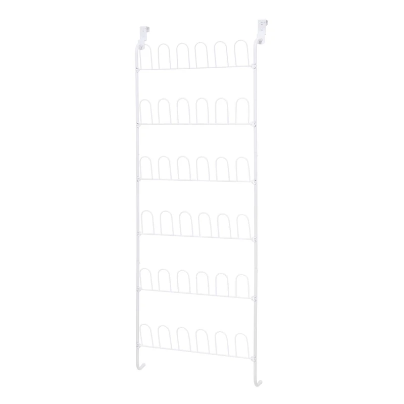 Honey Can Do 63" White 18-pair Odd Shoe Rack