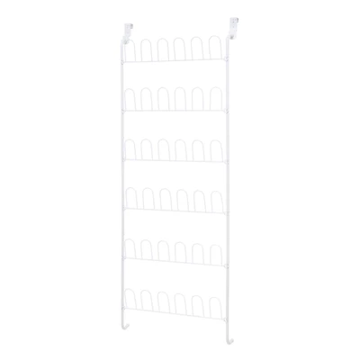 Honey Can Do 63" White 18-pair Odd Shoe Rack