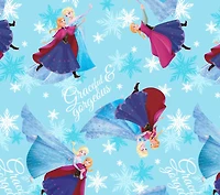 Disney® Frozen Sisters Skating Bridal Satin Fabric