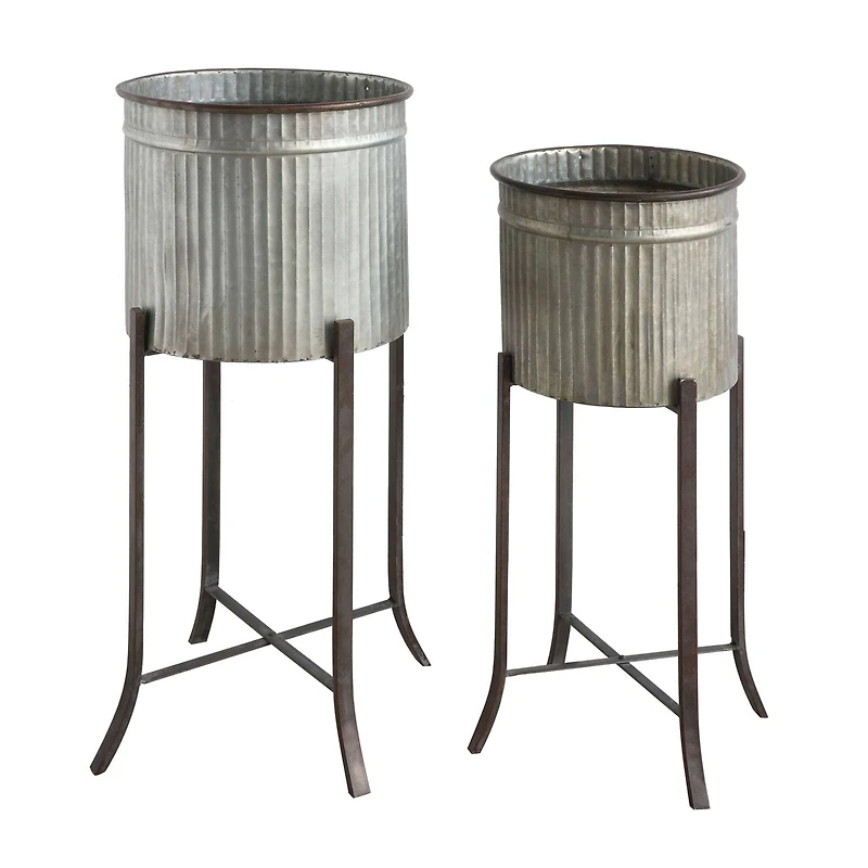 Hello Honey® Rustic Iron Planters with Stand