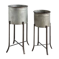 Hello Honey® Rustic Iron Planters with Stand