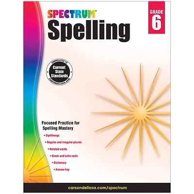 Spectrum® Spelling Workbook, Grade 6