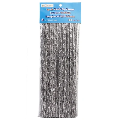 12 Packs: 100 ct. (1,200 total) 6mm Glitter Chenille Pipe Cleaners by Creatology™