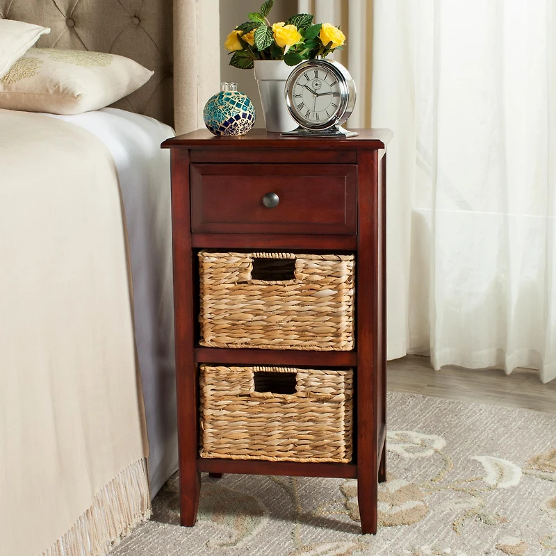 Everly Drawer Side Table in Cherry