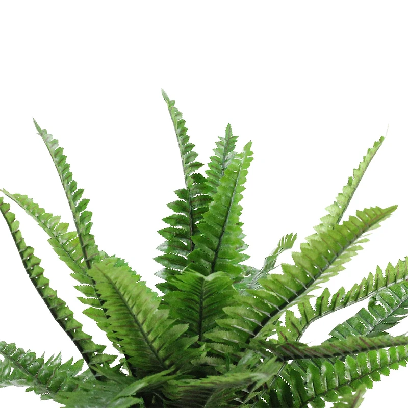 18.5" Potted Artificial Green Boston Fern Plant