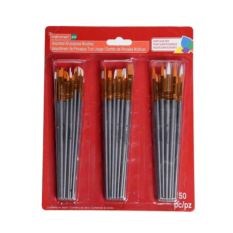 Assorted All-Purpose Brushes Super Value Pack by Craft Smart®