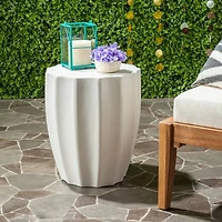 Jaslyn Concrete Stool in Ivory