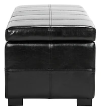 Madison Large Storage Leather Bench in