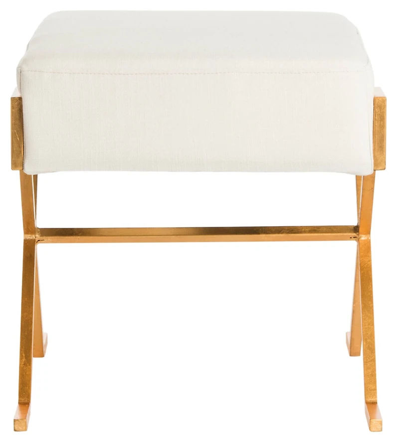 Luna Greek Key Bench in Light Beige
