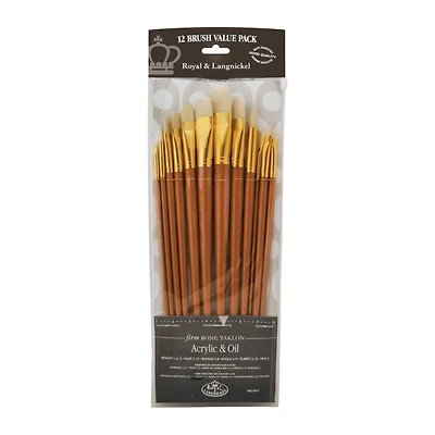 Royal & Langnickel® Zip N' Close Bone Taklon Brush Set