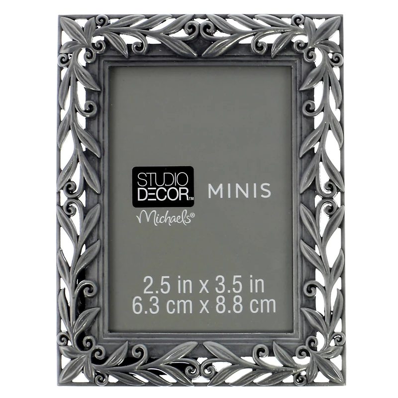 Pewter Mini Frame with Leaves by Studio Décor®