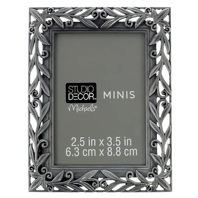 Pewter Mini Frame with Leaves by Studio Décor®