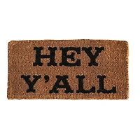 Hello Honey® Hey Y'all Natural Coir Doormat