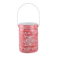 7.5" L'Eau de Fleur Rose Pink Votive Candle Lantern