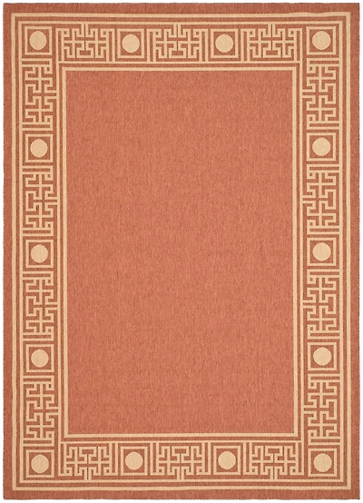 Courtyard Key Border 4' X 5'-7" Area Rug