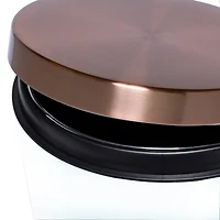 Honey Can Do White Round Soft Close Trash Can Set, 30L & 3L