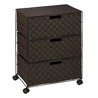 Honey Can Do Espresso 3-Drawer Chest with Wheels