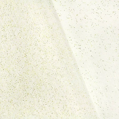 Ivory/Gold Glitter Tulle