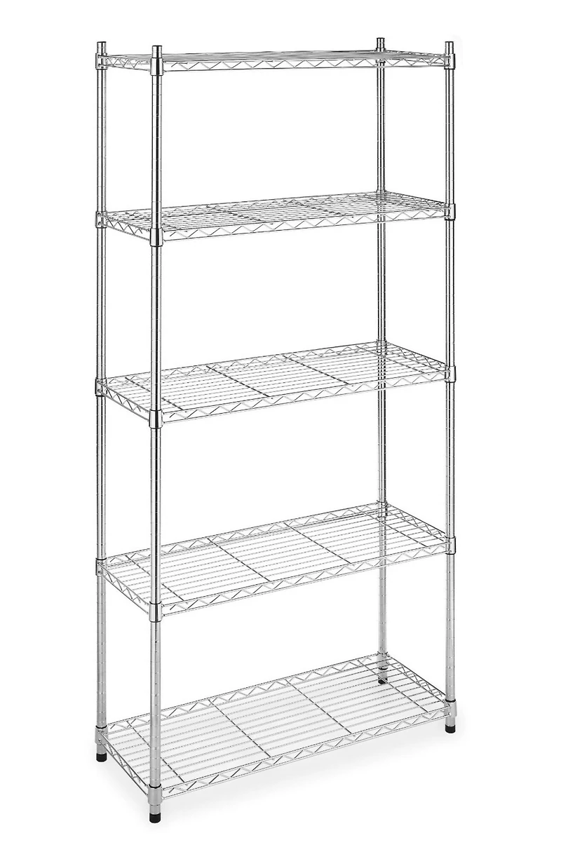 Whitmor Supreme 5 Tier Shelving, Chrome