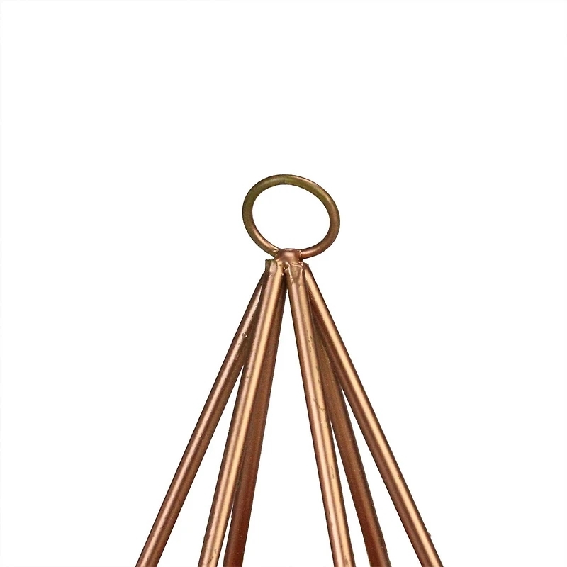 9" Artificial Succulent Arrangement In 6 Sided Copper Wire Frame