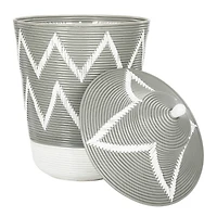 Reina Basket in Grey & White