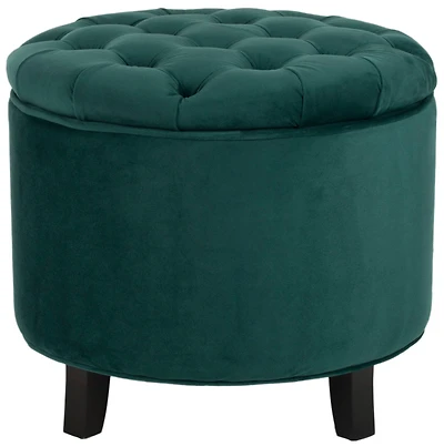 Amiela Tufted Ottoman in Marine