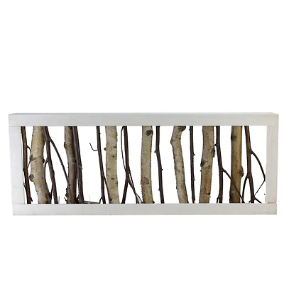 22.75" Mixed Branches in White Wood Frame